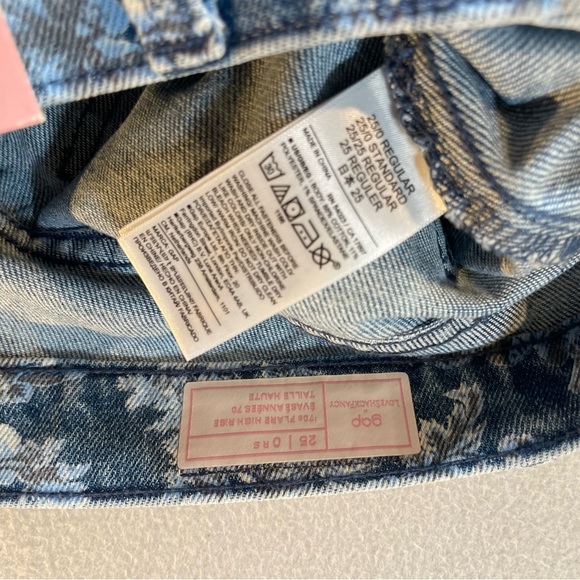 Gap x Love Shack Fancy Women’s ‘70s Flare High Rise Floral Jeans Size 25 - Picture 10 of 16